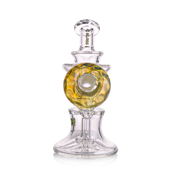 IC GLASS - Donut hole recycler rig with 45D Banger