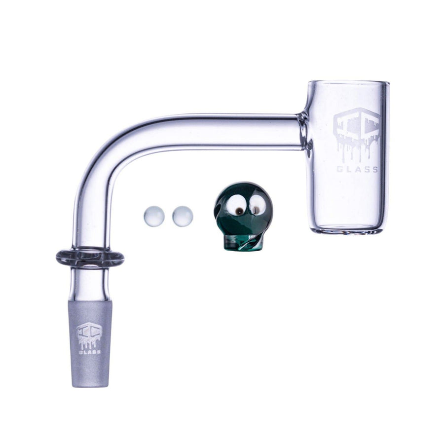 IC Glass – Extended 10mm Quartz Banger – 90° Male Joint for Dab Rigs