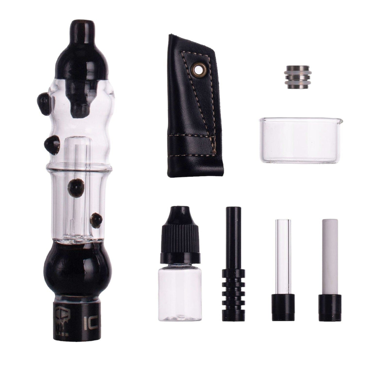 MIST TWIST nectar collector with titanium, ceramic, and quartz tips