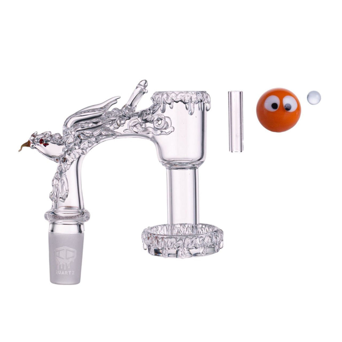 Massive hand-blown eagle artwork on IC Quartz LUMINOUS B dab banger