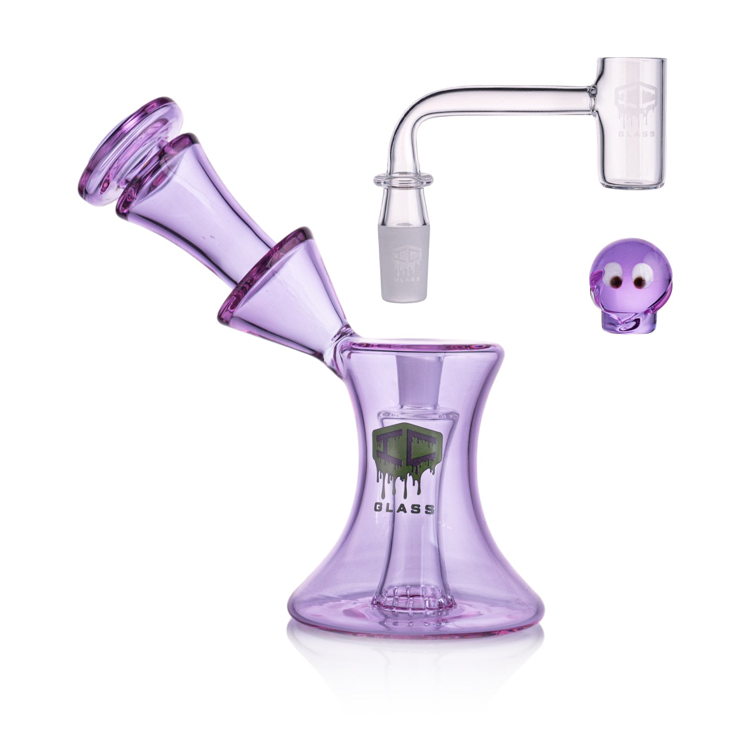 IC Glass - New & Big Flowing Fantasy | 8.3 Inch |14mm |Includes long neck Banger
