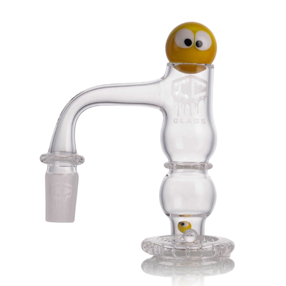 Mini_colored_terp_ball_and_two_clear_terp_pearls_displayed_with_Odyssey_banger