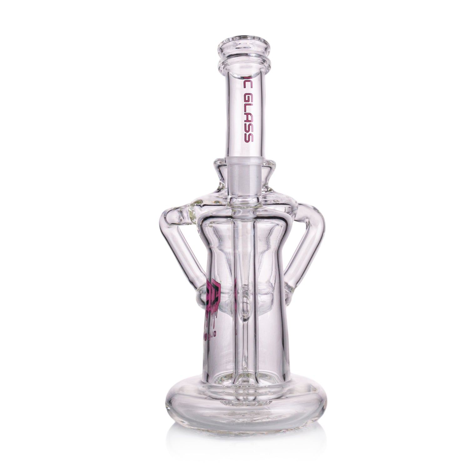 IC Glass - Premium Design | Smooth Function - 9" Clear Glass Cyclone Recycler
