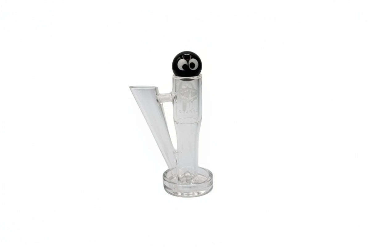 premium IC Quartz Inferno 10mm 45 degree quartz banger set includes carb cap and character terp ball with dab tool holder for concentrate sessions