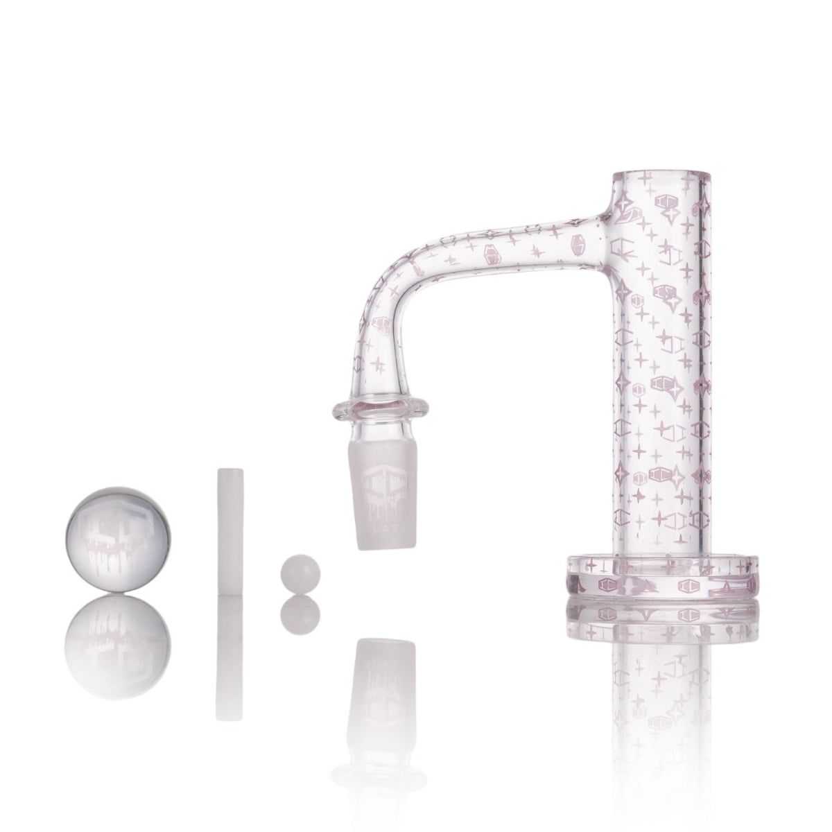 Premium borosilicate glass banger kit with galactic design and thermal heat retention technology