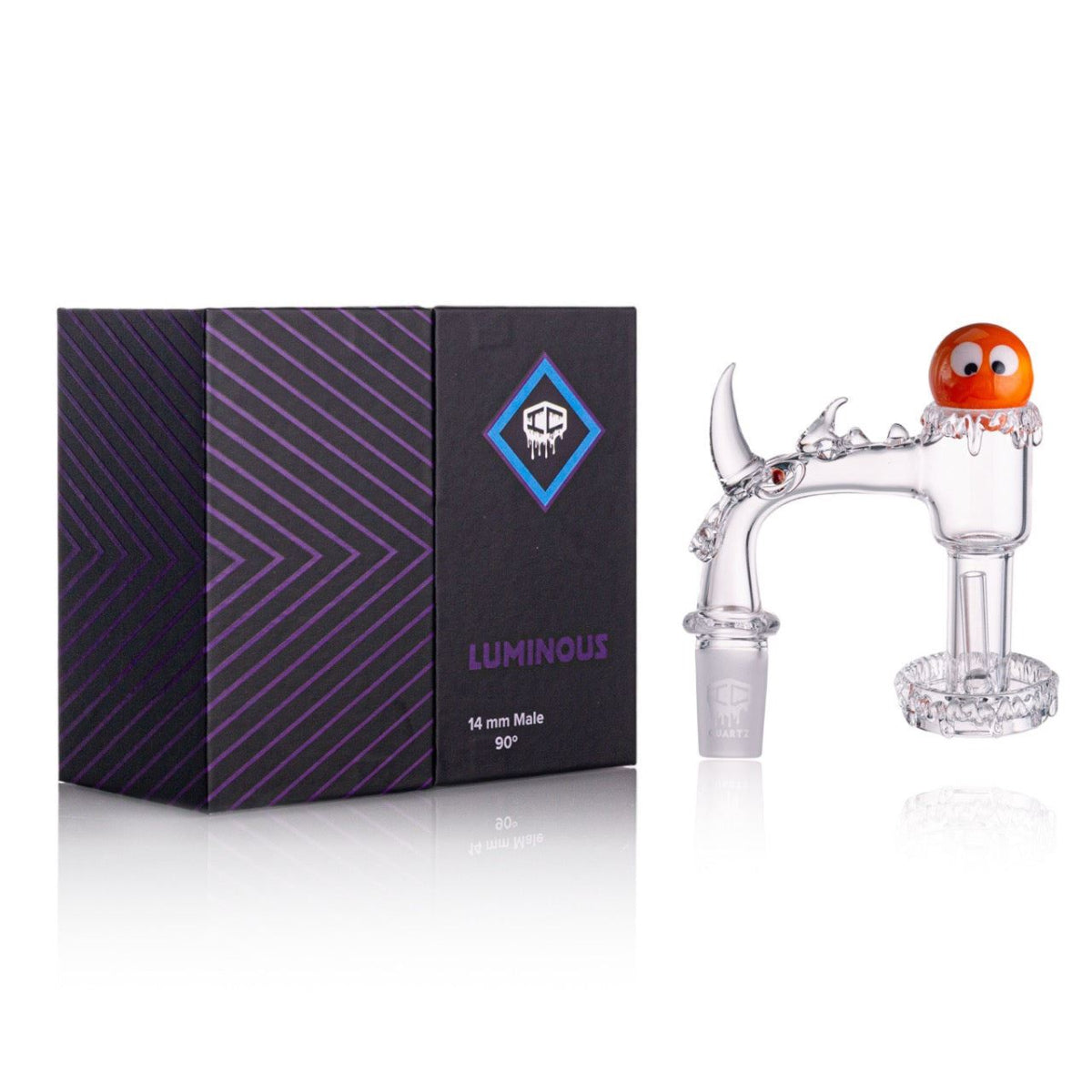 Premium rhino banger with three-slit airflow dish by IC Quartz