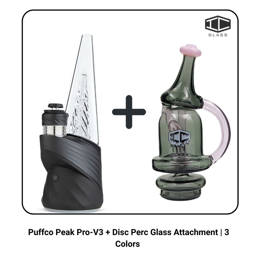 Puffco Peak Pro 3DXL + Disc Perc Glass Attachment