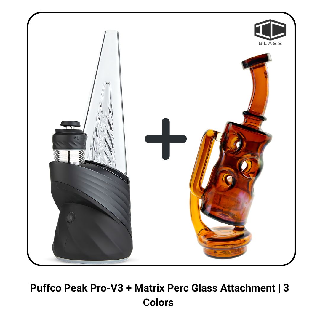 Puffco Peak Pro-V3 + Matrix Perc Attachment | 3 Colors – IC Glass