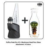 Puffco Peak Pro-V3 + Mushroom Head Perc Glass Attachment | 4 Colors
