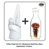Puffco Peak Pro-V3 + Mushroom Head Perc Glass Attachment | 4 Colors