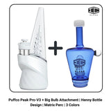 Puffco Peak Pro-V3 + Big Bulb Attachment | Henny Bottle Design | Matrix Perc | 3 Colors