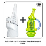 Puffco Peak Pro-V3 + Disc Perc Glass Attachment | 3 Colors
