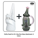 Puffco Peak Pro-V3 + Disc Perc Glass Attachment | 3 Colors