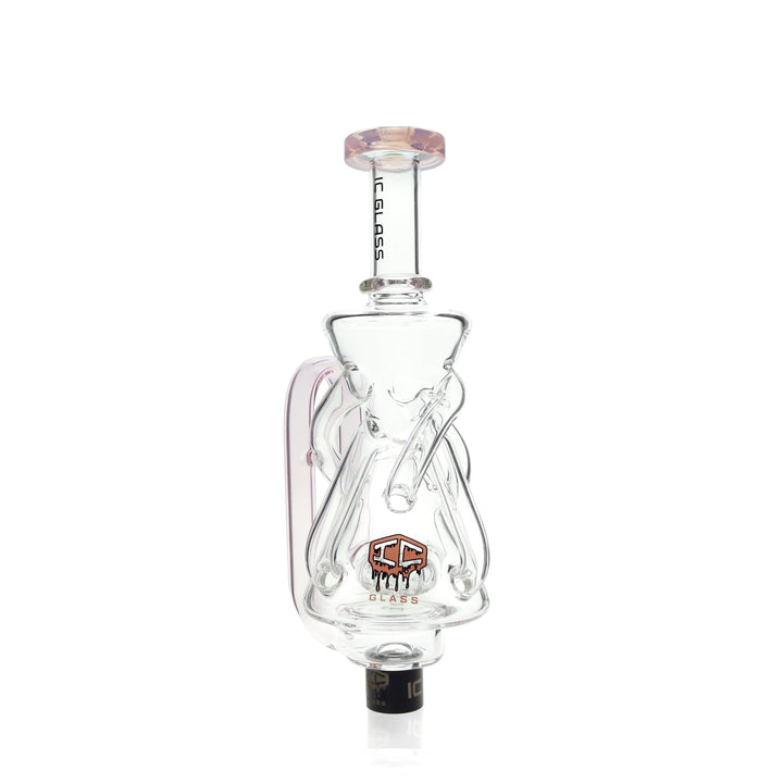 Recycler-style nectar collector dab straw with perc filtration