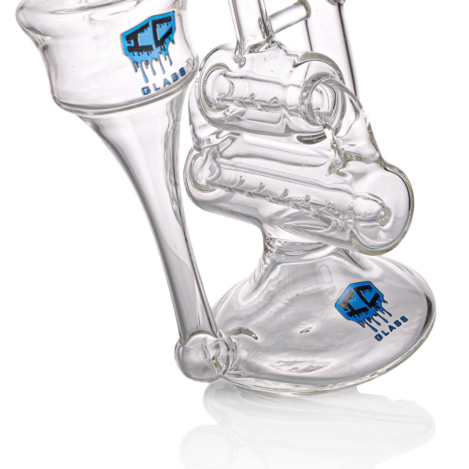 IC Glass - Double Chamber with Conical Recycler | 9" Clear Glass