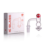IC GLASS - AGASSIZ| 14mm Male 90D Banger| Includes Carb Cap, Terp Balls & Sticker