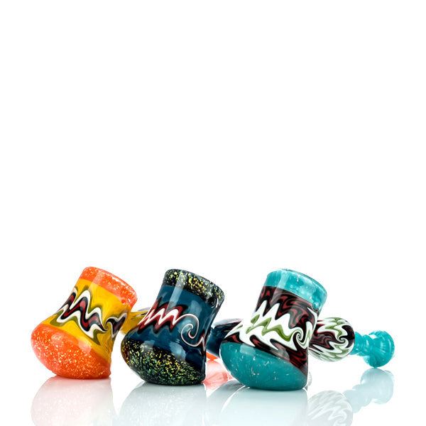 IC Glass - Hammer Hand pipe with swirls | 5 Colors | ICHP3042