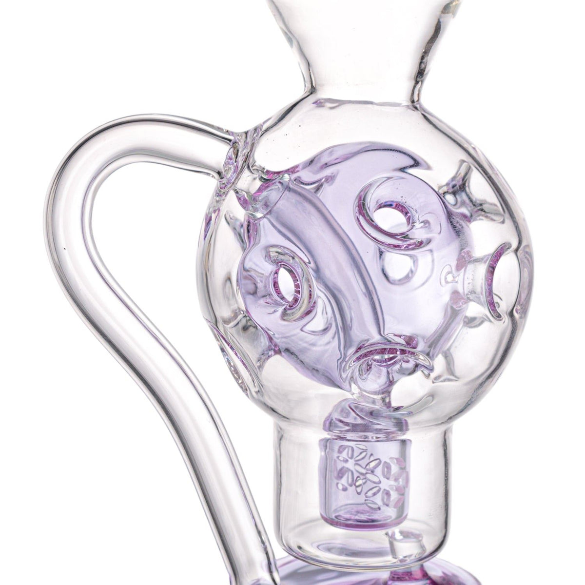 Dynamic light refraction through 2-tone fab  egg chamber glass

