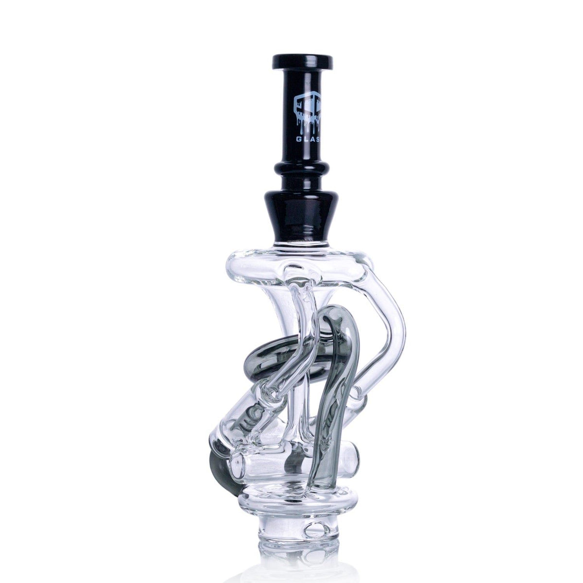 Side angle highlighting triple barrel perc bubble formation