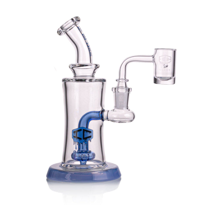 Diffusion Rigs IC Glass Thick Glass Dab Rig | Classic Circle Perc Glass Dab Rig in 5