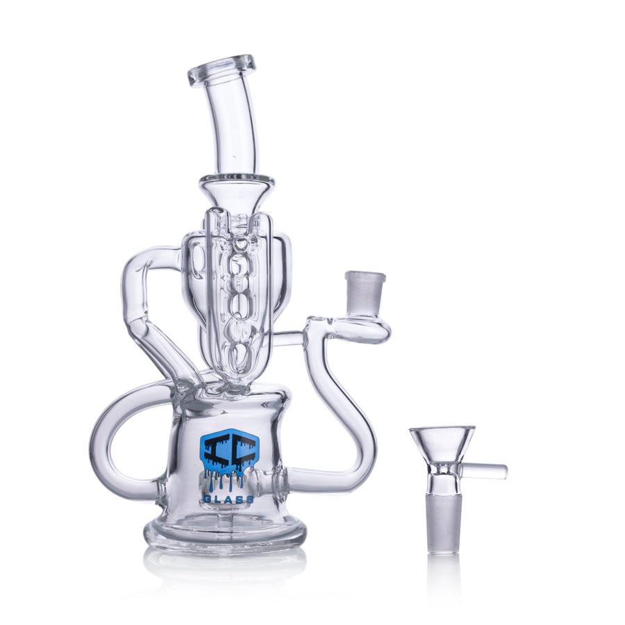 IC Glass 11 Inch Clear Glass Recycler Bong