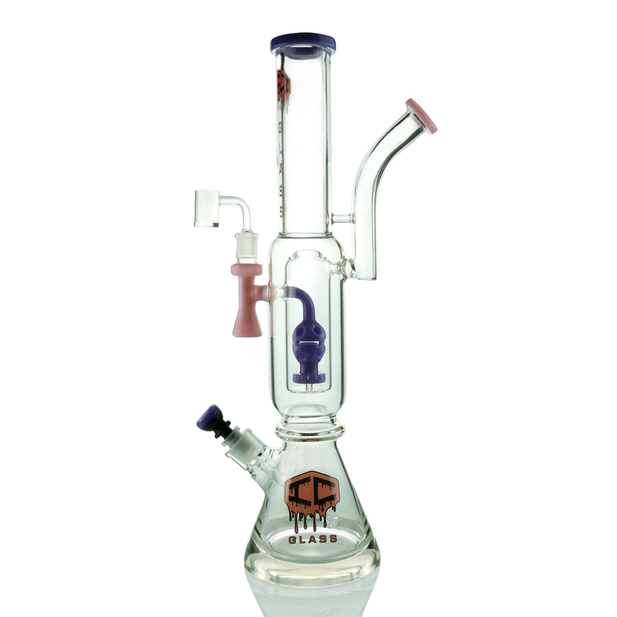 IC Glass 20” Fab Egg Perc Waterpipe V3 – 2-in-1 Bong & Dab Rig with Banger and Bowl