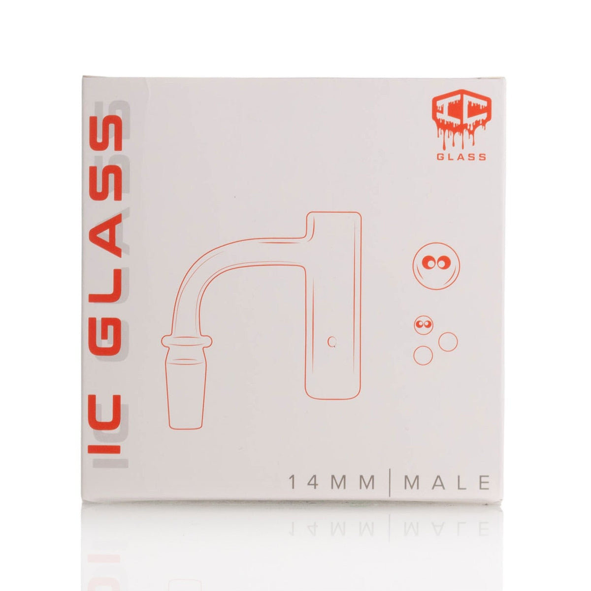IC GLASS BERING 14mm male 90 degree double weld quartz banger