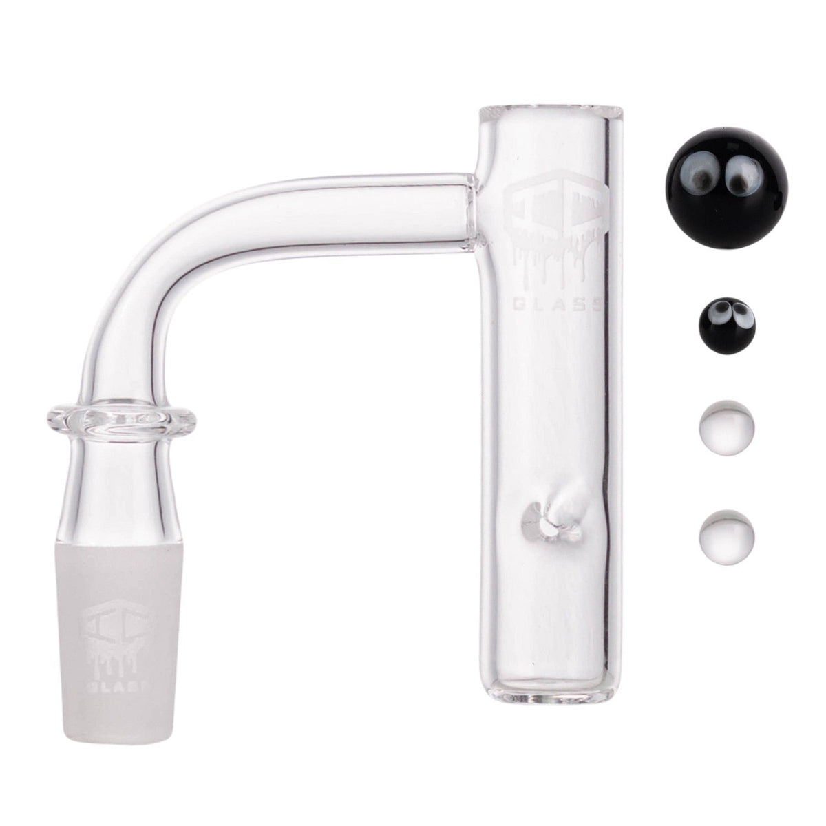 IC GLASS BERING 14mm male 90D double weld quartz banger product photo