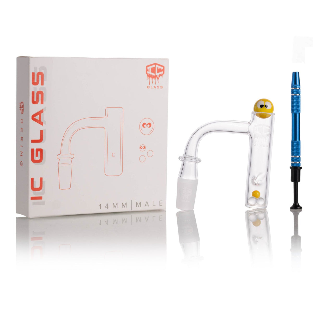 IC GLASS BERING 14mm male banger double weld best quality quartz