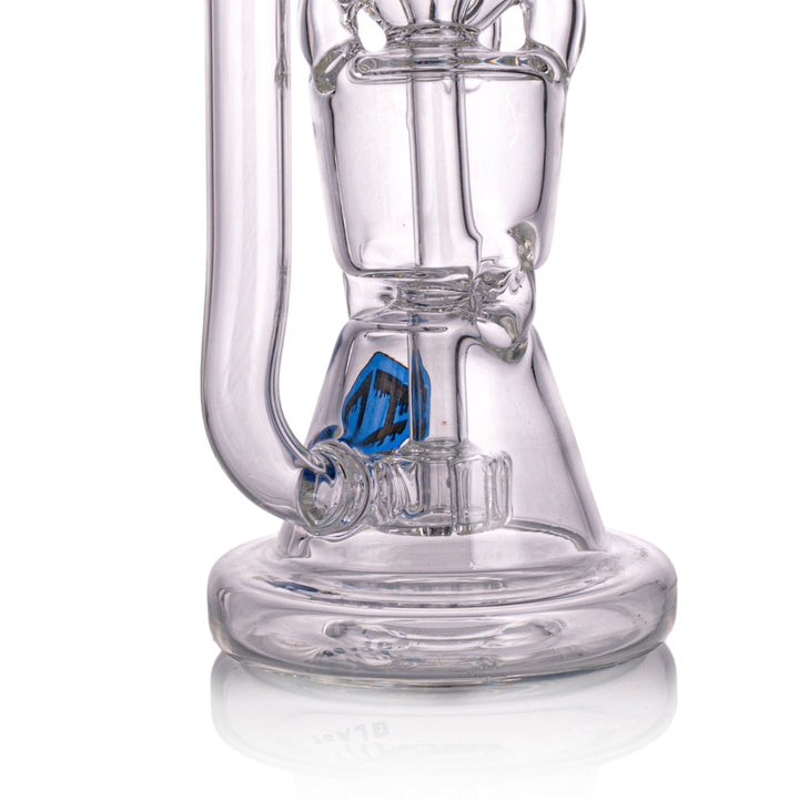 Elegant premium recycler bong with unique drain system