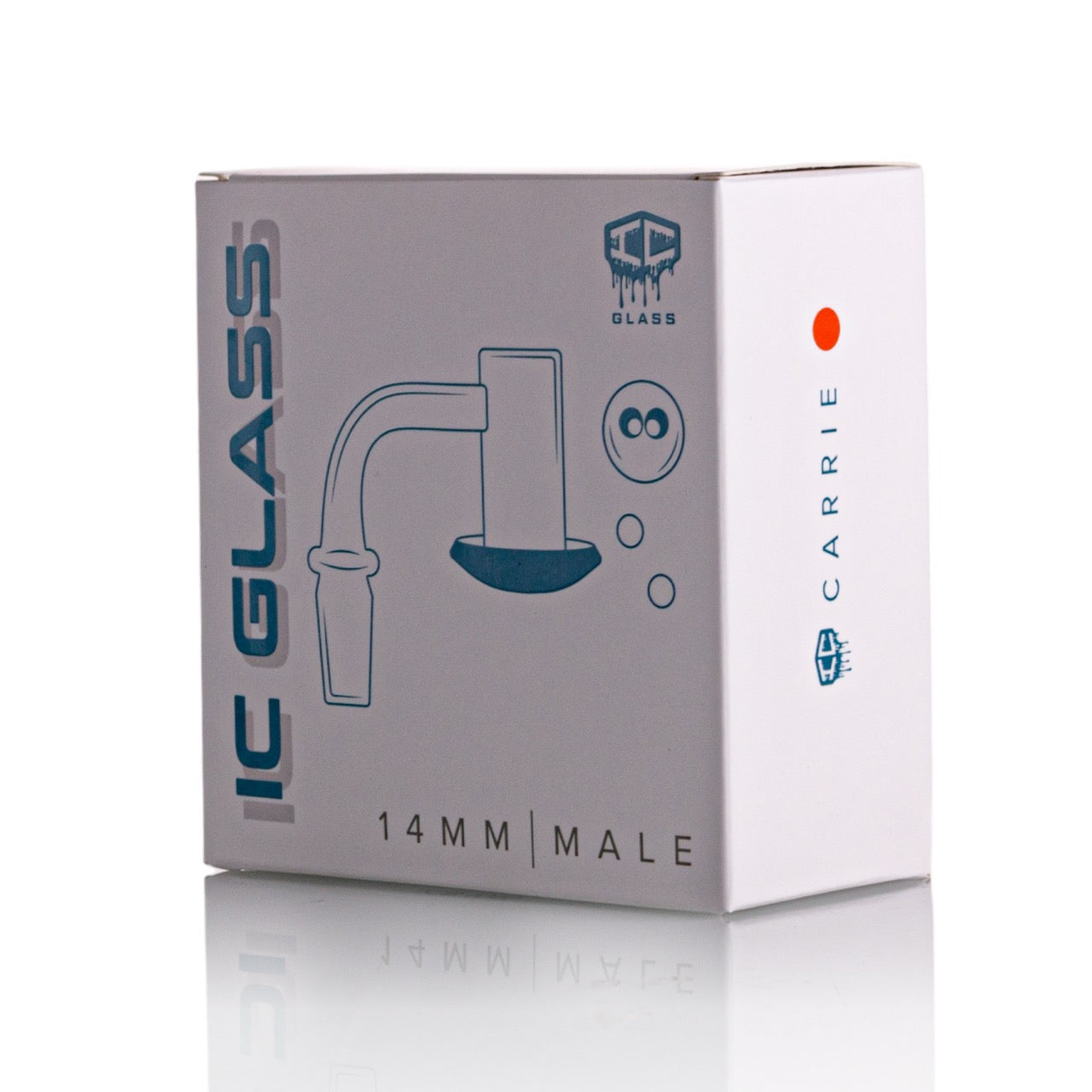 IC GLASS - CARRIE | 14mm Male 90D Banger| Includes Carb Cap