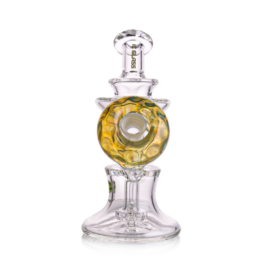 IC Glass 6 Inch Donut Hole Recycler Dab Rig