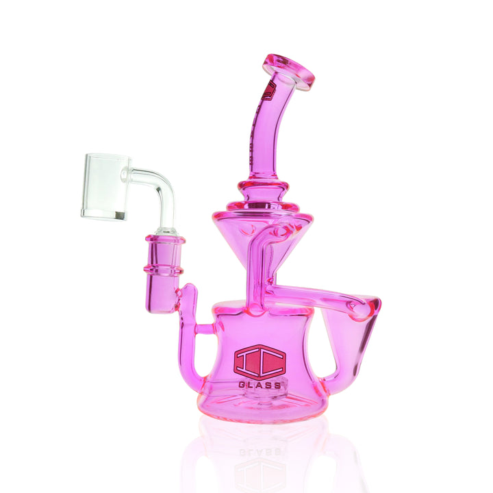 Thick borosilicate glass dab rig – mouthpiece base detail