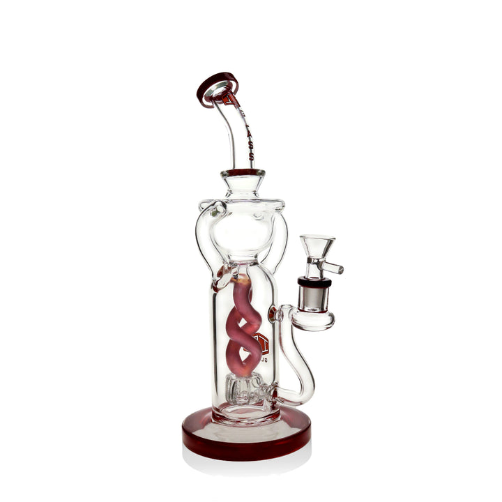 Water function of dual color recycler bong with continuous recycling