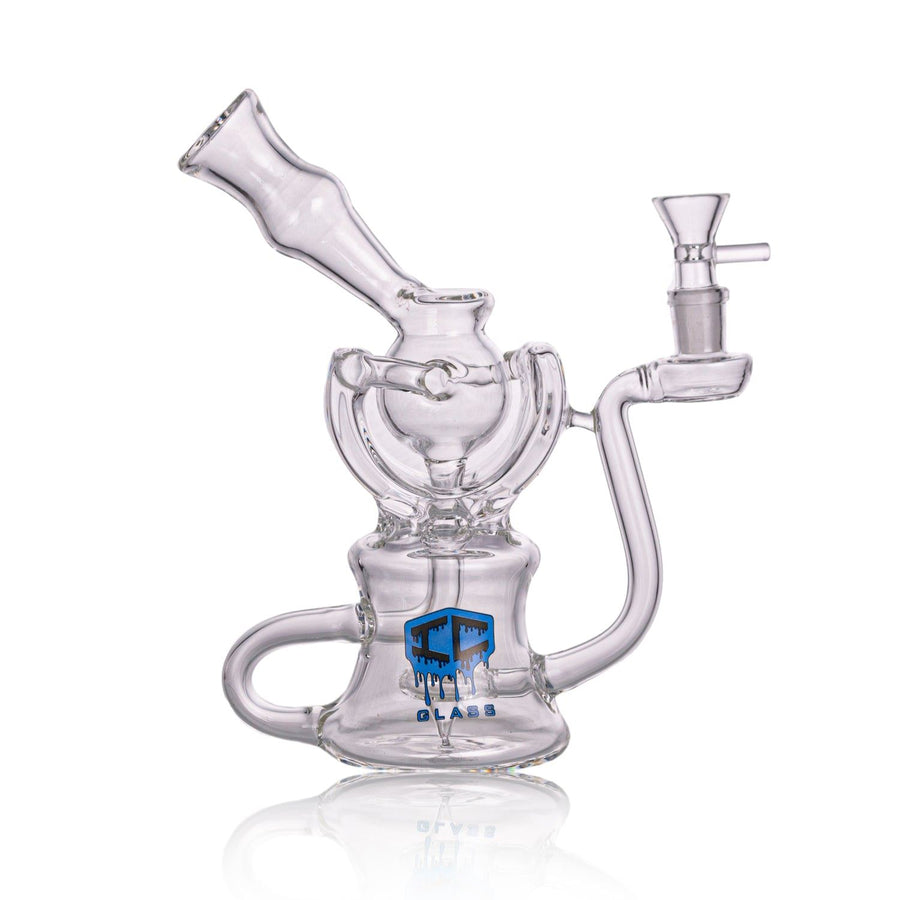 IC Glass 9 Inch Moon Crest Recycler Bong