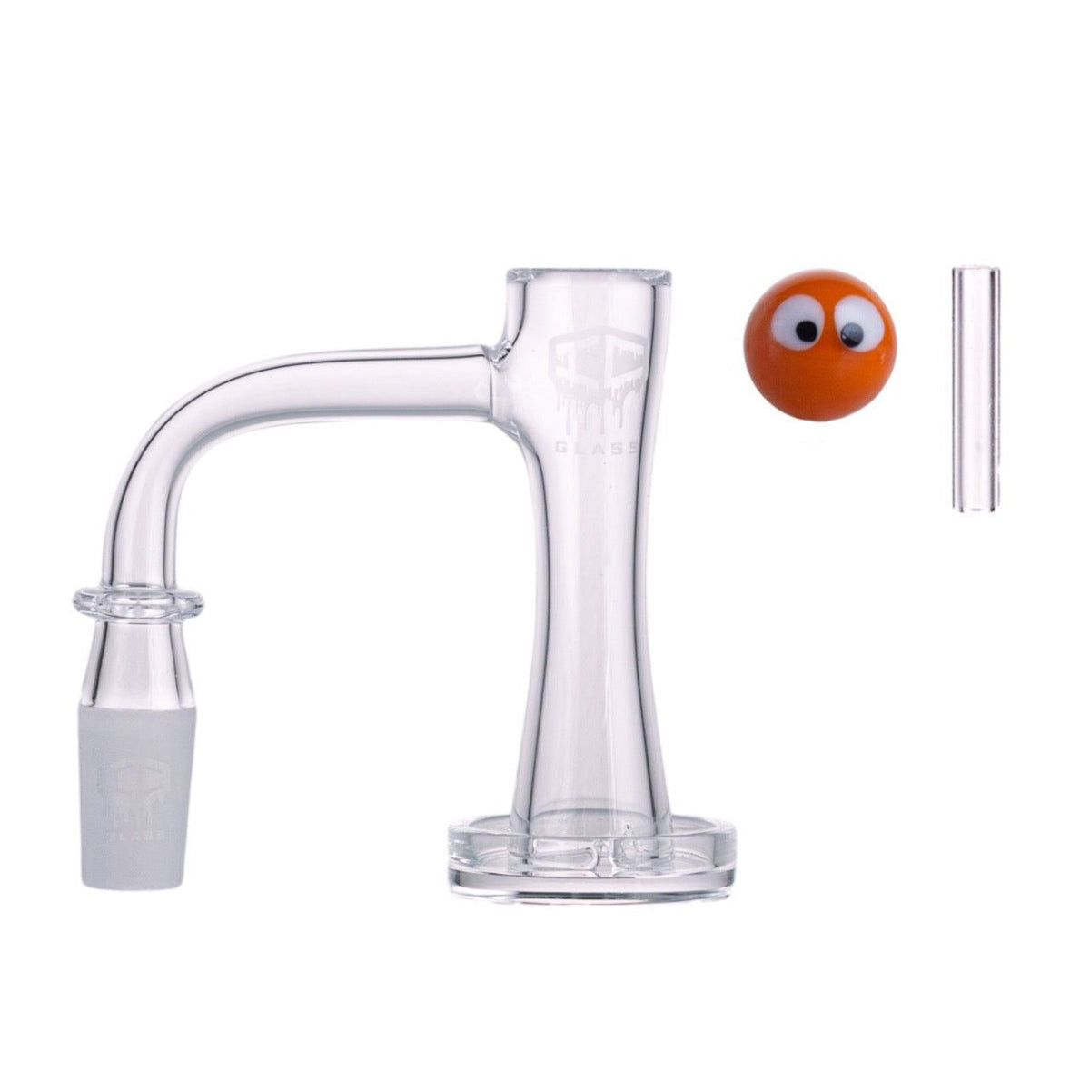 IC GLASS QUEETS 90 degree banger 14mm male joint connection detail