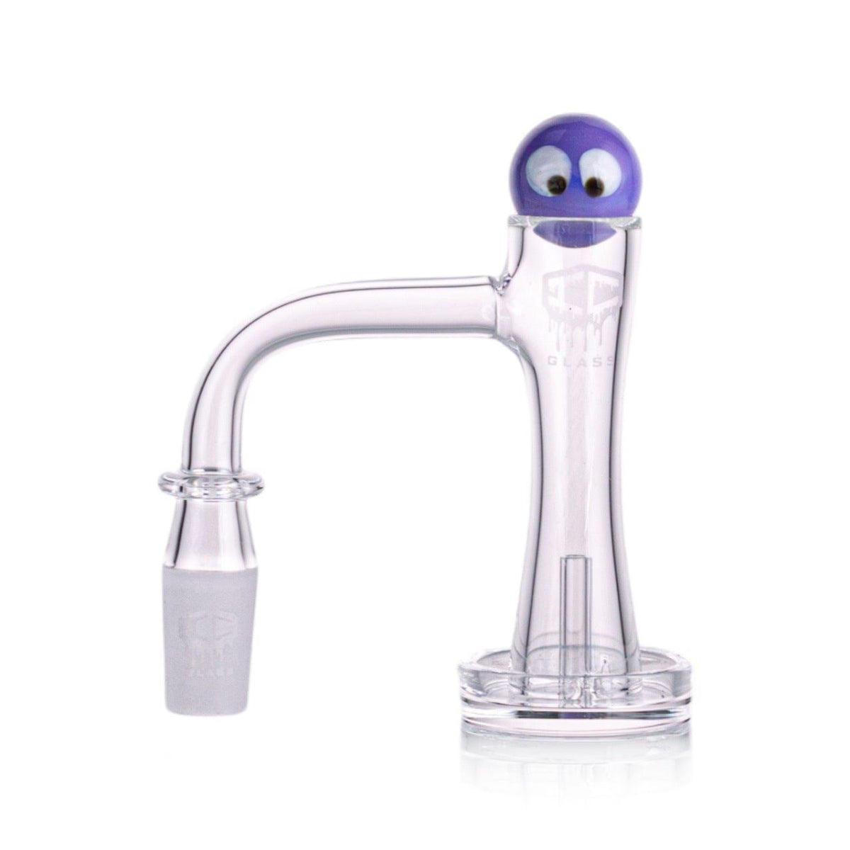 IC GLASS QUEETS quartz banger 14mm male 90D front view