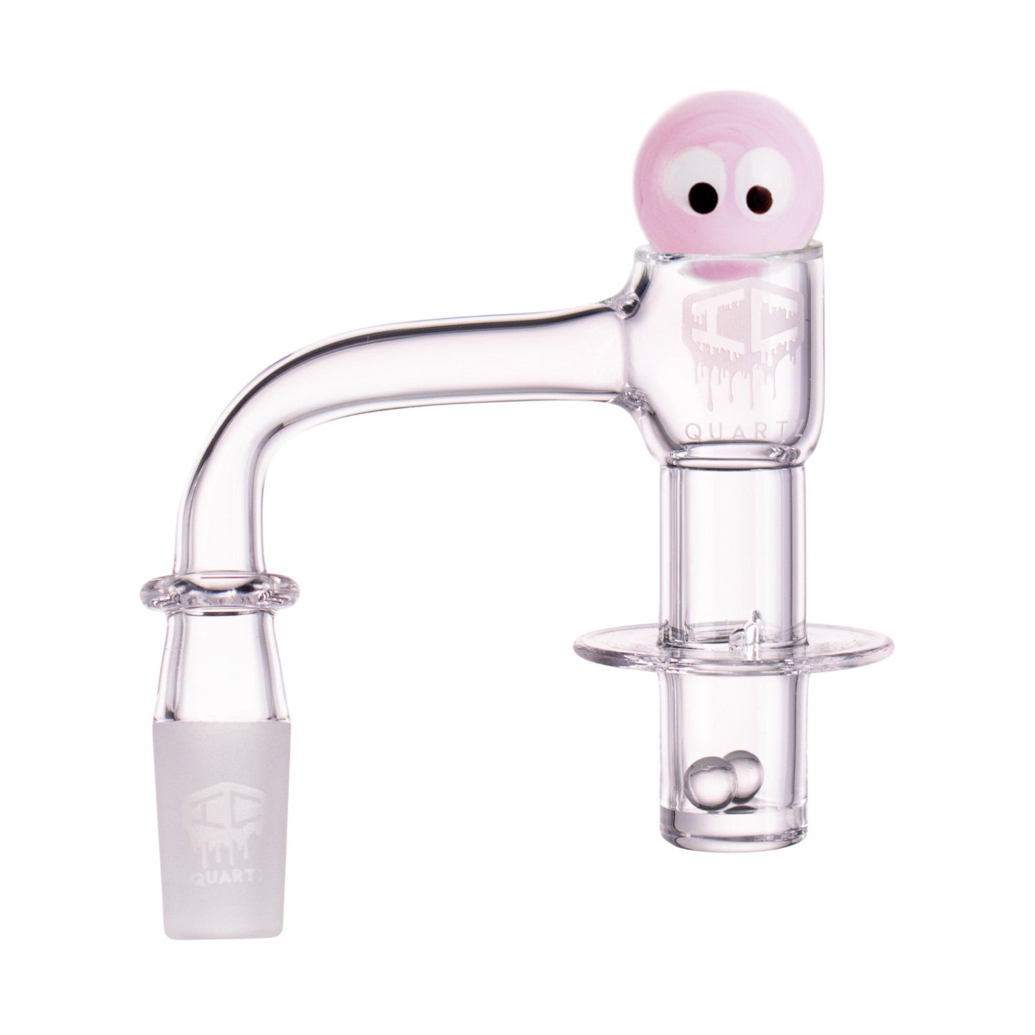 14kgf マザーオブパール×クリスタル 大粒トリプレット IC QUARTZ - ELEMENTAL | 14MM Male 90D Banger with Terp Ball Graber