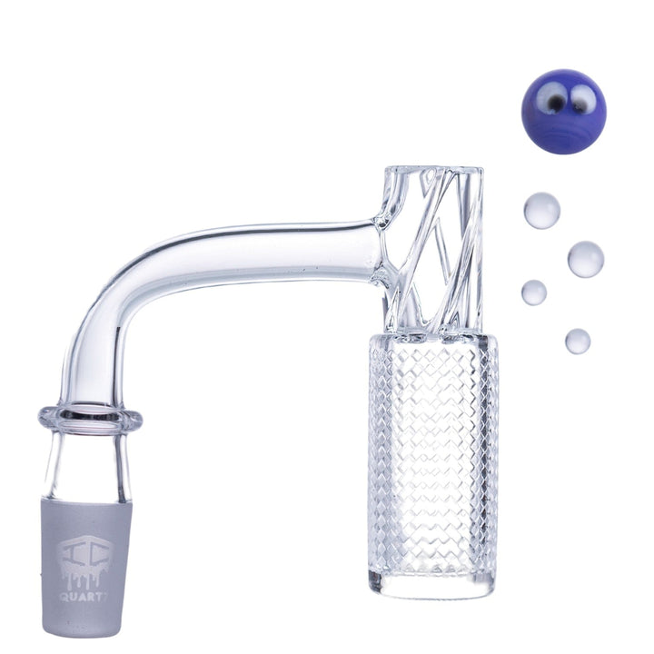 Emerald green 99.9% pure quartz dab nail with 10mm male joint