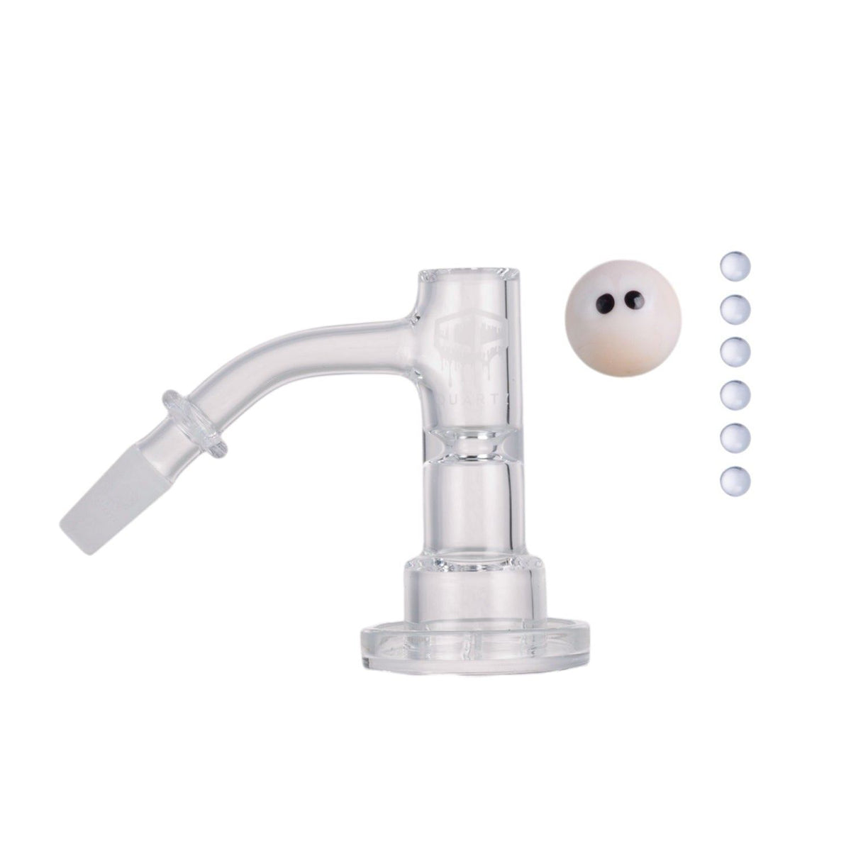 Detail shot of IC Quartz Haze 10mm male 45 degree quartz banger