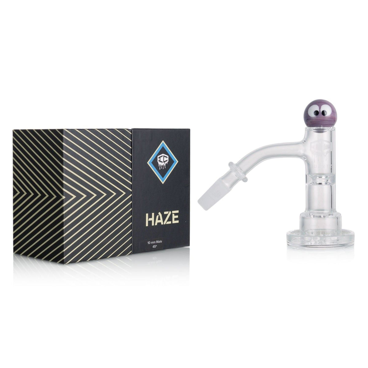 Product photo of IC Quartz Haze ICQ1106-10M45 10mm male 45 degree banger