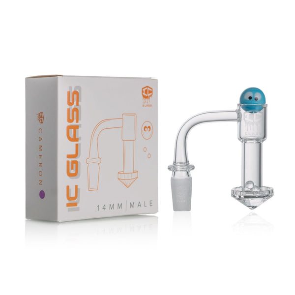 IC GLASS - CAMERON | 14M 90D Banger | Includes carb cap & terp balls