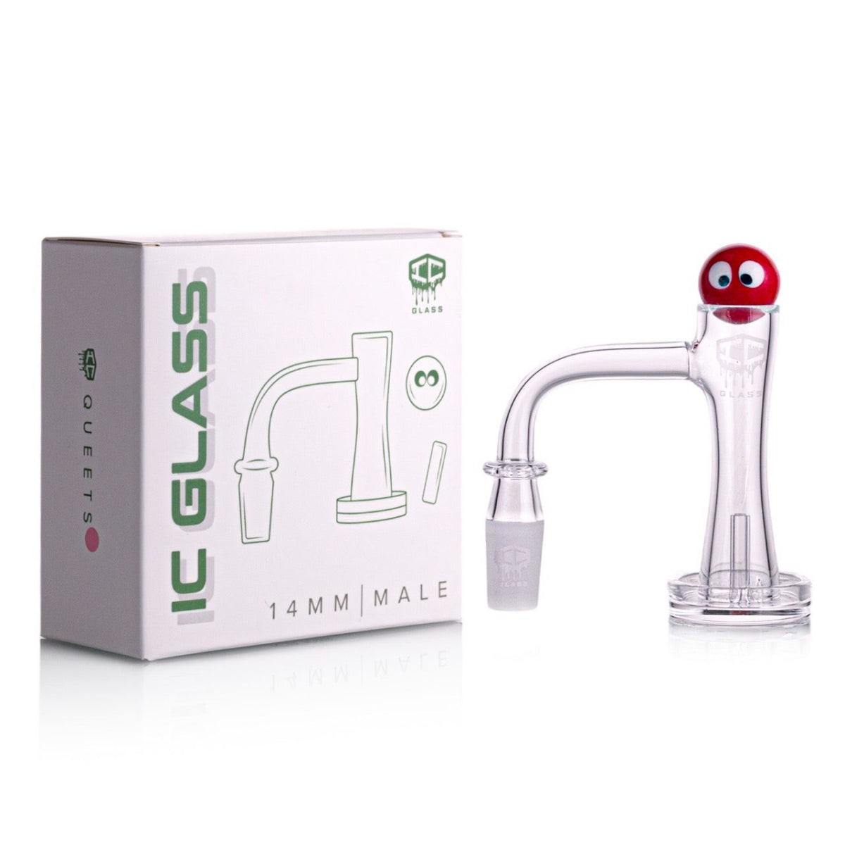 QUEETS 14mm male 90D banger for dab rig concentrate setup