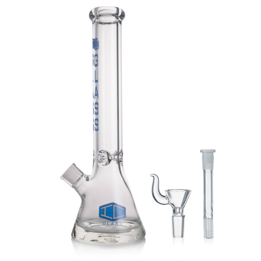 IC GLASS 16 Inch Beaker Water Pipe – Heavy Base, 9MM Thick Glass