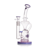 9.5 Inch clear recycler with colored base & colored lip| bowl piece included