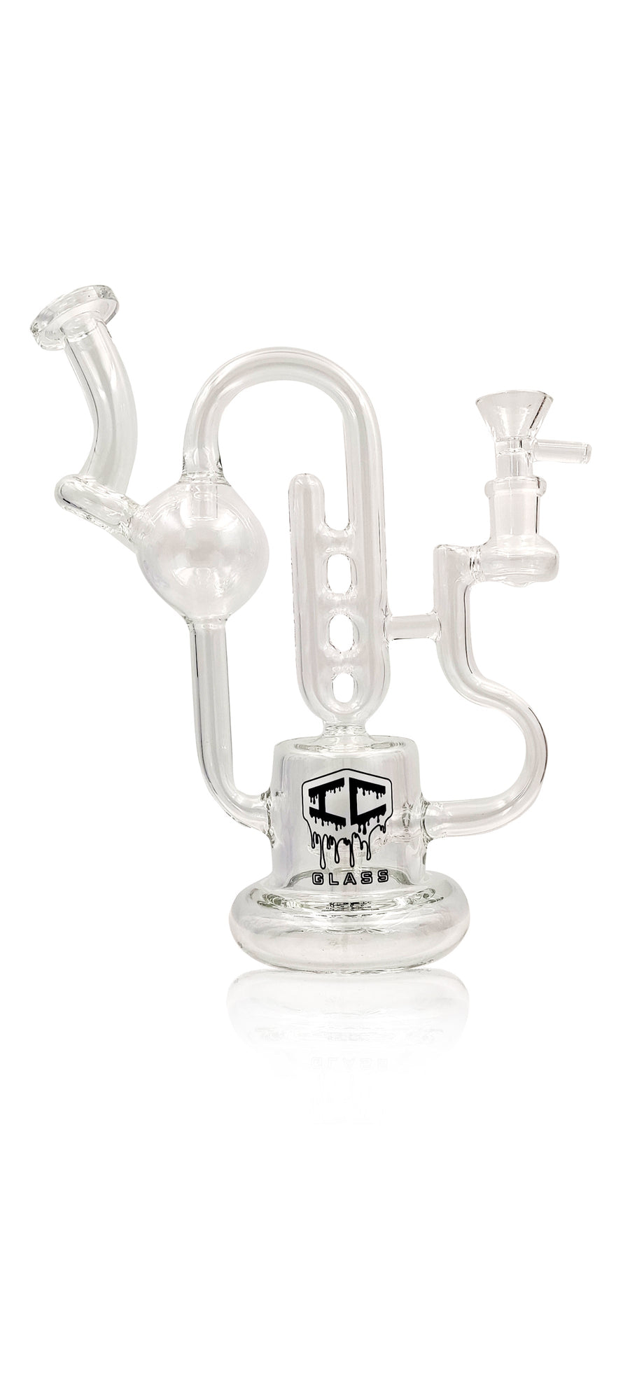 IC Glass 7.7 Inch Complex Recycler Bong