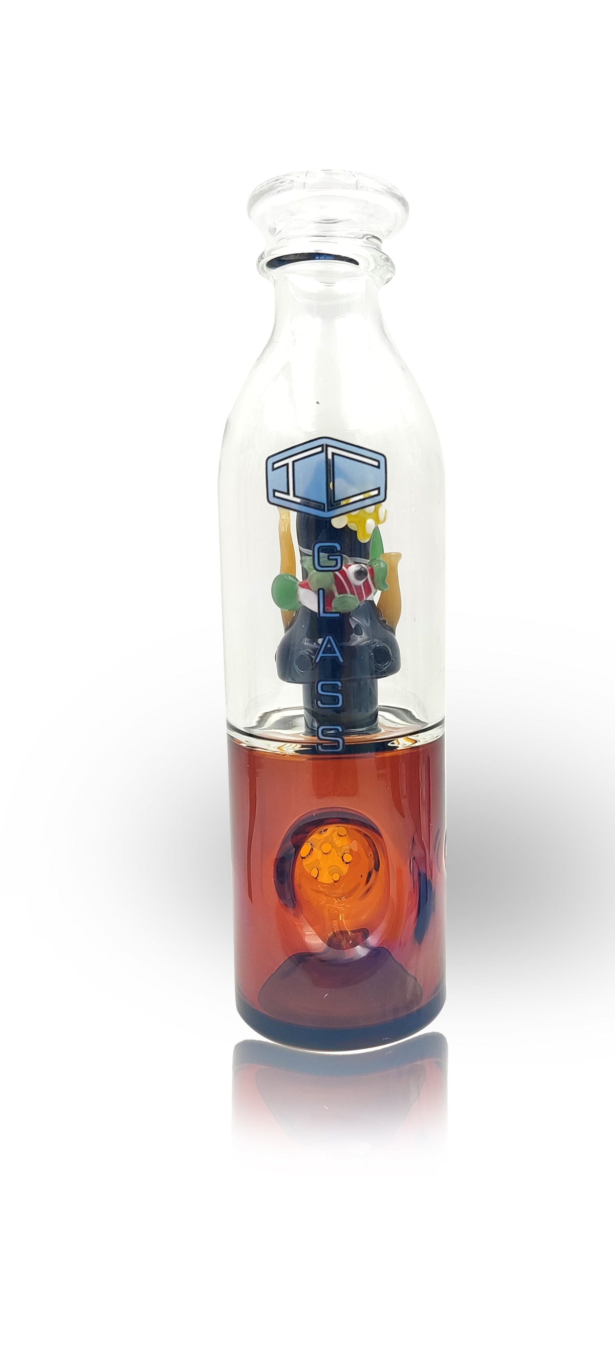 Amber glass handpipe with water function for smooth use