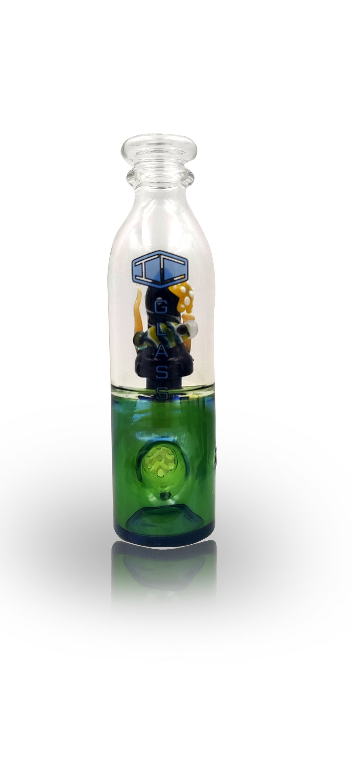 Multi-color fish glass handpipe ready for daily sessions