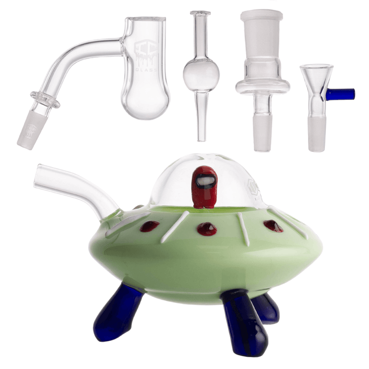 Cold Start Rig IC Glass 5 Inch UFO Dab Rig | Mini Dab Rig Among Us Character 7 Colors